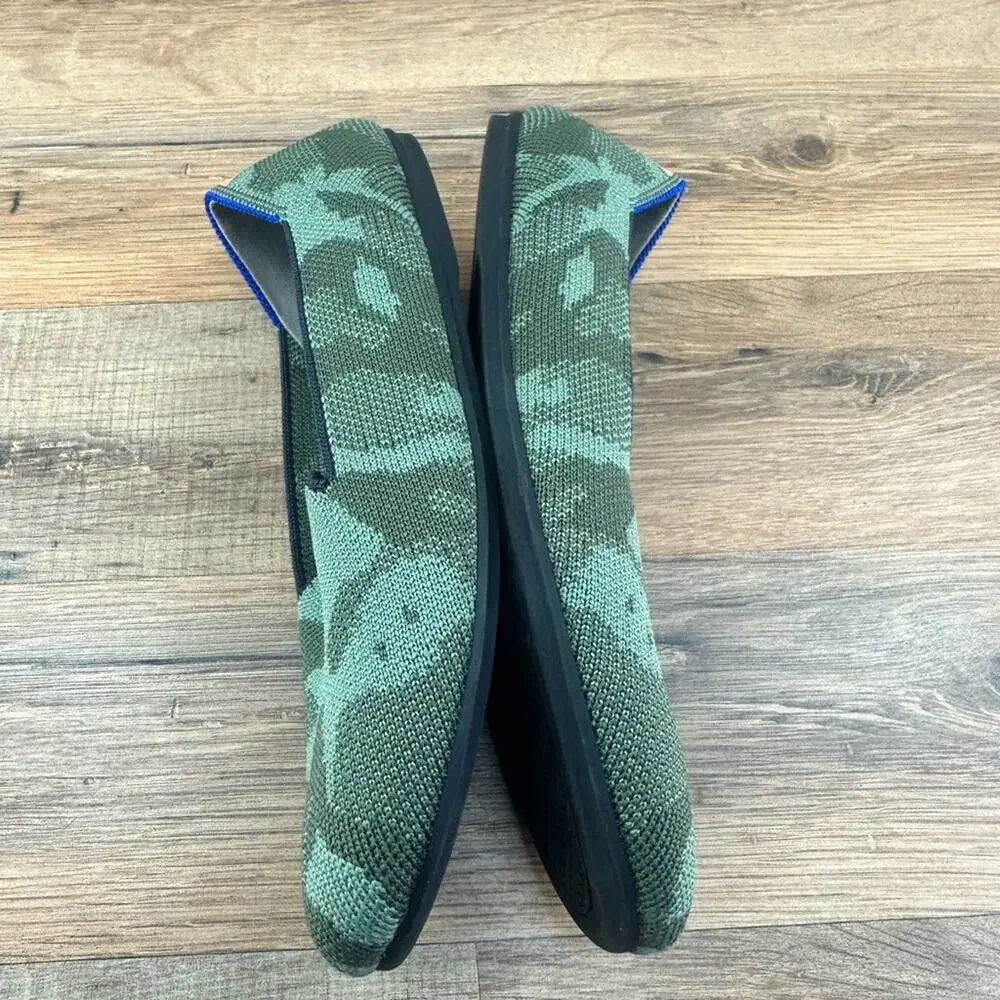Rothy’s Camo Slip-On Size 4K Girls Green Flats Youth Shoes